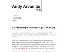 Tablet Screenshot of andyarvanitis.com